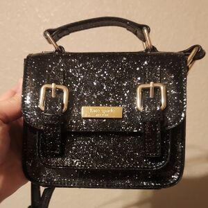 Kate Spade Black Glitter Crossbody Bag